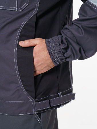 Куртка мужская Фаворит-Мега №116 серый с черный (ЧЗ)