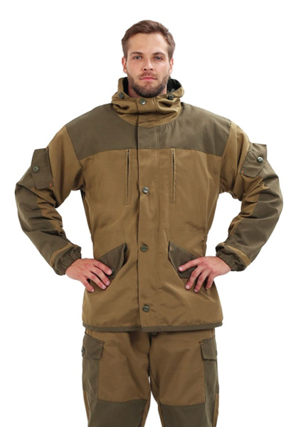 Костюм демисезонный "ГОРКА" куртка/брюки, цвет: св.хаки/т.хаки, ткань: Полибрезент (ЧЗ)