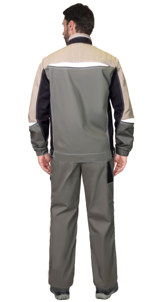 Куртка "Каспий" оливковый с черным и песочным СОП. тк.Rodos (ЧЗ)