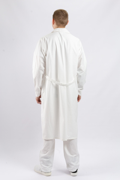 Халат рабочий мужской №200 отбеленный, ткань Бязь