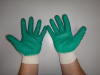 Перчатки х/б с латексным покрытием, зеленые
