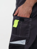 Брюки рабочие мужские №116 серый, черный, лимонный, СОП, ткань Протект