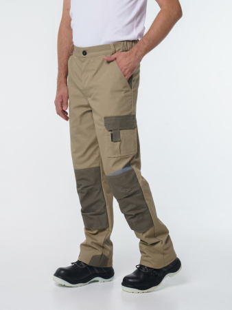 Брюки рабочие мужские №116 бежевый, хаки, СОП ткань Канвас