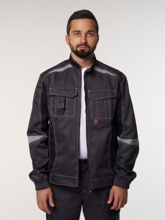 Куртка мужская Фаворит-Мега №116 серый с черный (ЧЗ)