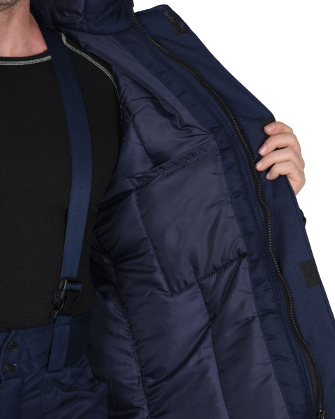 Костюм "Рост-Норд" куртка брюки, темно-синий с васильковым.Тк.Гретта (ЧЗ)