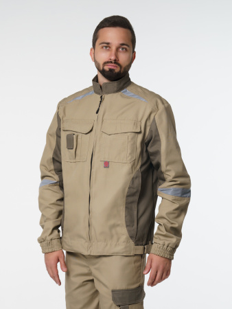 Куртка мужская Фаворит-Мега №116  бежевый, хаки тк. Канвас