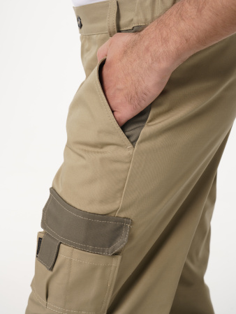 Брюки рабочие мужские №116 бежевый, хаки, СОП ткань Канвас