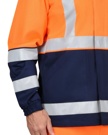 Куртка "Терминал-3-РОСС" оранжевая с т.синим (ЧЗ)