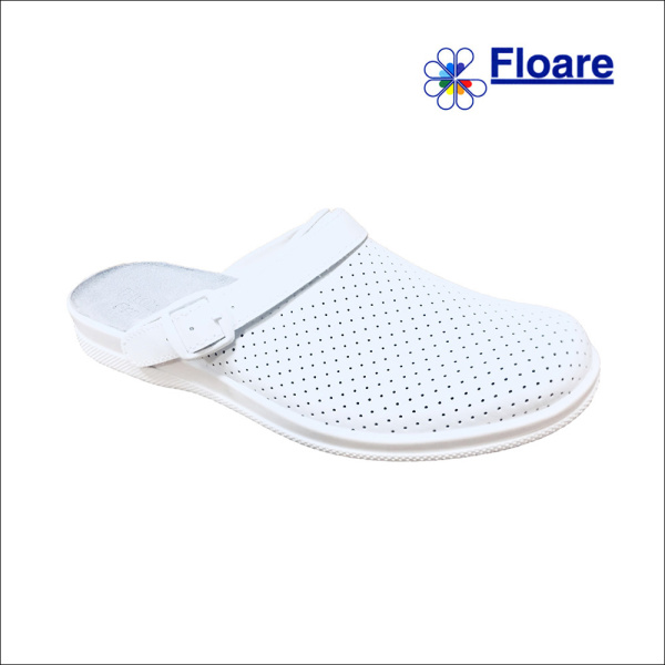 Сабо мужские, белые, арт. 95380108 ИОНЕЛ нат. кожа, натуральная стелька Молдшуз