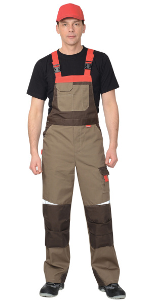 Полукомбинезон "Фаворит-Мега" : св.корич. с корич.и красн., СОП тк.Rodos Распродажа