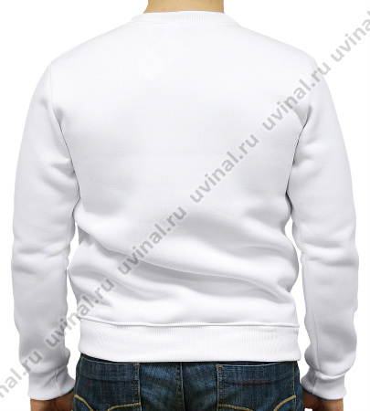 Толстовка свитшот, пл.320-340 г/кв.м, с начесом Белый