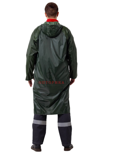 Плащ "РосМарка" нейлоновый с ПВХ влагозащитный, зеленый