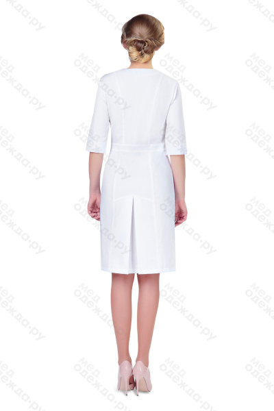 Халат женский №278 (тк.ТиСи) DoctorBIG, белый/красный (0/24) (ЧЗ)