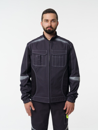 Куртка мужская Фаворит-Мега №116 серый с черный (ЧЗ)