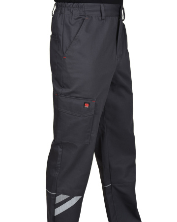 Костюм "Фотон"  летний: куртка, брюки серый с красным  (распродажа) (ЧЗ)