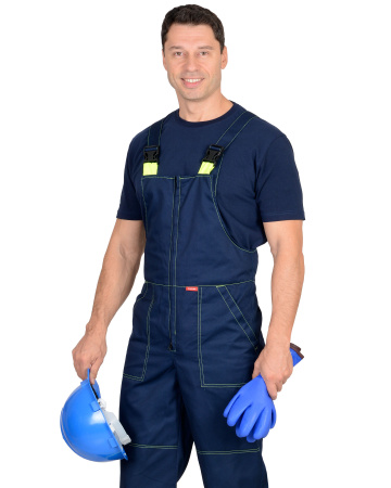 Костюм "Терминал" летн., куртка, п/к. : темно-синий с лимонным 