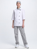 Костюм женский Канди (тк.ТиСи,120), серый/белый (ЧЗ)