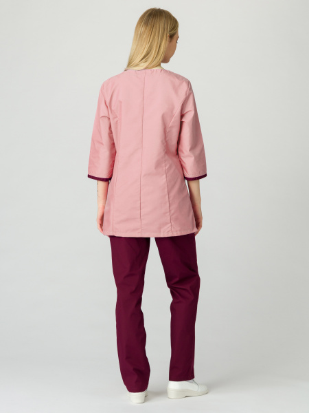 Костюм женский Вояж (тк.ТиСи), бордовый/св.розовый (распродажа)