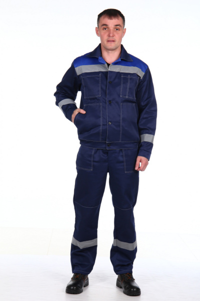 Костюм Легионер-К, летний, куртка. брюки, т.синий с васильковым с СОП КОСЛ 050