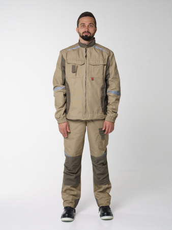 Куртка мужская Фаворит-Мега №116  бежевый, хаки тк. Канвас