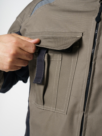 Куртка рабочая мужская №116 хаки, черный, ткань Канвас