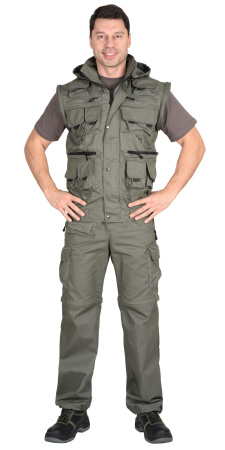 Костюм "Тигр" куртка, брюки (тк. смесовая)  Оливковый (ЧЗ)