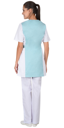 Блуза "СИРИУС-МИЛАНА" женская мятная с белым