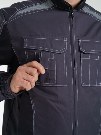 Куртка мужская Фаворит-Мега №116 серый с черный (ЧЗ)